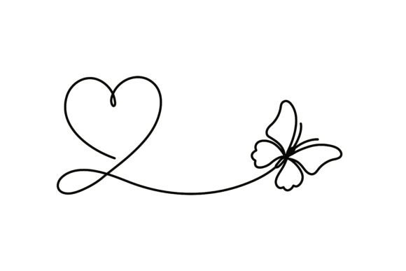 Download Love Heart and Butterfly Elegance Art. - Elegance Collection